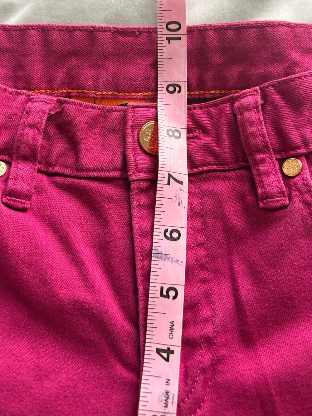 Tory Burch Alexa Skinny Jeans Hot Fuchsia / Magenta